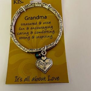 Grandma Heart Charm Bracelet